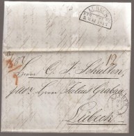 L. Datée De Burtsheid 1846 Càd AACHEN Pour Lubeck + Divers Ports - [Voorlopers