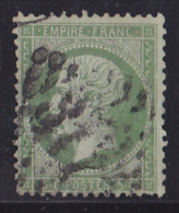 France N°20 - 5c Vert. Oblitéré - TB - 1862 Napoléon III