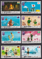 Ras Al Khaima1971 13 Th World Boyscouts Jamboree In Japan 2 Complete Sets  Yvert 69 + Airmail 76 - Used Stamps