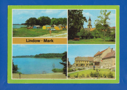 Deutschland; Lindow Mark; Multibildkarte Mit Camping; Wutzsee Und Markt - Lindow