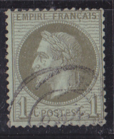 France N°25 - 1c Olive. Oblitéré - TB - 1863-1870 Napoléon III Lauré