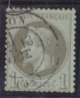 France N°25 - 1c Olive. Oblitéré - TB - 1863-1870 Napoleon III Gelauwerd