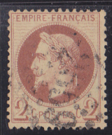 France N°26 - 2c Brun-rouge. Oblitéré - TB - 1863-1870 Napoléon III Lauré
