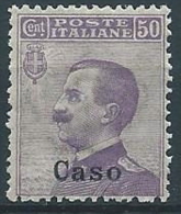 1912 EGEO CASO EFFIGIE 50 CENT MNH ** - T261 - Ägäis (Caso)