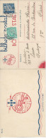 Portugal N°579 + 581 Oblit Lisbonne ( Déc 1936 ) Sur Carte Double En Couleurs Du Nouvel An - Storia Postale