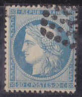 France N°37 - 20c Bleu - Oblitéré - TB - 1870 Assedio Di Parigi