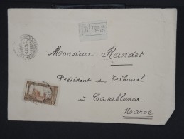 FRANCE-TUNISIE-Enveloppe En Recommandée De Tunis Pour Casablanca En 1916   Aff Plaisant à Voir Lot P6929 - Brieven En Documenten