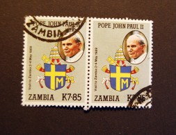 Zambie  - 1989 State Visit Of Pope John Paul II - Zambia (1965-...)