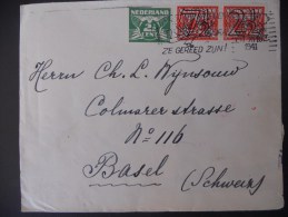 Pays Bas Lettre De Haarlem 1941 Avec Censure Pour Basel - Covers & Documents