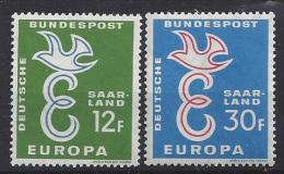 Germany (Saarland) 1958 (**) MNH  Mi.439-440 - Unused Stamps