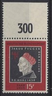 Germany (Saarland) 1959 (**) MNH  Mi.445 - Unused Stamps