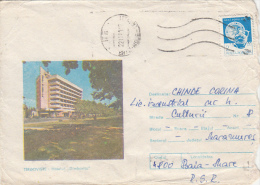 22599- TARGOVISTE- DAMBOVITA HOTEL, SPECIAL COVER, 1983, ROMANIA - Cartas & Documentos