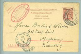 Österreich Levante Constantinopel 1907-11-26 Ganzsache Nach Magdeburg - Levante-Marken