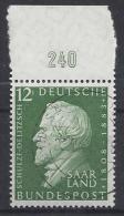 Germany (Saarland) 1958 (o) Mi.438 - Usados