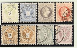 Österreich Levante Lot Mi#3II,6I,2x8,9,11,12,13 Gestemp - Eastern Austria