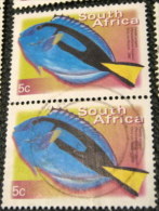 South Africa 2000 Paracanthurus Hepatus Fish 5c X2 - Used - Used Stamps
