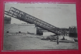 Cp Belleville Sur Saone Le Pont Casse Tombe A L'eau - Belleville Sur Saone