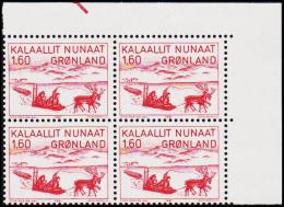 1981. Jens Kreutzmann. 1,60 Kr. Red  4-Block.  (Michel: 128) - JF175205 - Usados