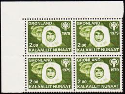 1979. International Year Of The Child. 2,00 Kr. Green  4-Block.  (Michel: 118) - JF175182 - Usati