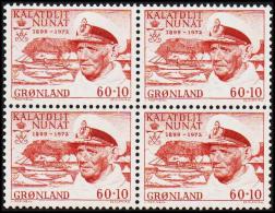 1972. Kong Frederik IX 1899 - 1972. 4-Block. (Michel: 81) - JF175073 - Usados