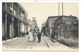 ///  CPA - Afrique - EGYPTE -  SUEZ - Colmar Street    // - Suez
