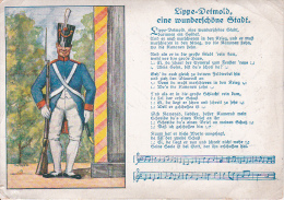 AK Lippe-Detmold, Eine Wunderschöne Stadt - Soldat - Lied - 1927 (15946) - Detmold