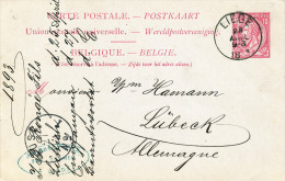 493/23 - ARMURERIE LIEGEOISE - Entier Postal LIEGE 1893 - Cachet JB Rongé Fils , Fabt D'Armes , Liège - Tiro (armi)
