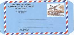 REF PP6 - TAAF 2 AEROGRAMMES NEUFS - AU VERSO 1 LIGNE ET 2 LIGNES POUR L'EXPEDITEUR - Enteros Postales