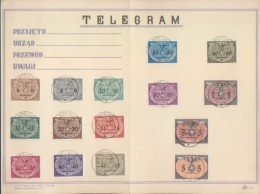 POLAND POLEN TELEGRAM GROJEC 1940 ISSUED UNDER GERMAN OCCUPATION STAMP  6g TO 5Z Set - Andere & Zonder Classificatie