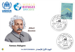 Algeria N° 1715  FDC World Refugee Day Réfugiés Weltflüchtlingstag Albert Einstein ONU UNHCR - Albert Einstein