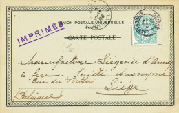 500/23 - ARMURERIE LIEGEOISE - Carte Privée ALEXANDRIE Bur.Franc.Egypte 1906 Versla Manufacture Liégeoise D' Armes à Feu - Tiro (armi)