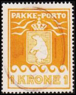 1930.  PAKKE PORTO. 1 Kr. Yellow. Thiele. Perf. 11 ½. KOLONIEN UMANAK. (Michel: 11A) - JF175233 - Colis Postaux