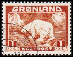 1938. Christian X And Polar Bear. 1 Kr. Light Brown (Michel: 7) - JF175242 - Unused Stamps