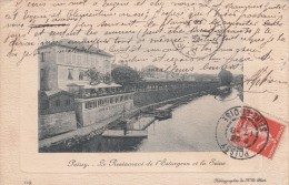 Cp , 78 , POISSY , Le Restaurant De L'Esturgeon Et La Seine - Poissy