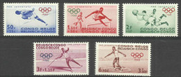 Belgian Congo - 1960 Rome Olympics Set Of 5 MNH **   Sc B43-7 - Nuevos