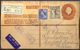 AUSTRALIA  - AIRMAIL  REGISTERED POST STATIONERY  - QE II - 1956 - Covers & Documents