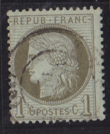 France N°50 - 1c Vert-olive - Oblitéré - TB - 1871-1875 Ceres