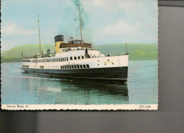 CARTE POSTALE MODERNE QUEEN MARY II MODIFIEE A UNE CHEMINEE 1957 PAQUEBOT CROISIERE MARINE - Pétroliers