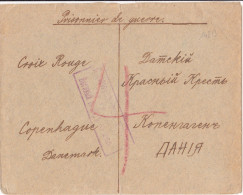 14813# RUSSIE LETTRE PRISONNIER DE GUERRE OFFICIER RUSSE 1917 Pour CROIX ROUGE COPENHAGUE DANEMARK - Briefe U. Dokumente