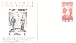 Entier Postal-cate Postale-Little Norway - Enteros Postales