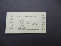 FRANCE-Tickets De Métro De Paris-A étudier P7036 - Europa