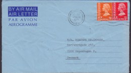 Hong Kong Air Mail Air Letter Aerogramme HONG KONG WATCH Mfg. KOWLOON 1979 Cover Brief Denmark Uhr Watch (3 Scans) - Cartas & Documentos