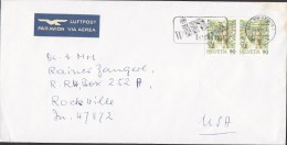 Switzerland LUFTPOST Par Avion Via Aerea Label Slogan Flamme WINTERTHUR 1992 Cover Lettera ROCKVILLE United States - Andere & Zonder Classificatie