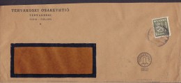 Finland TERVAKOSKI OSAKEYHTIÖ, TERVAKISKI 1945 Cover Brief HELSINKI Helsingfors (Arrival Cds.) (2 Scans) - Cartas & Documentos