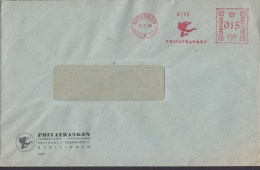 Denmark PRIVATBANKEN (Bank) KØBENHAVN K. ("1") 1948 Meter Cover Freistempel Brief - Maschinenstempel (EMA)