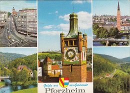 22773- PFORZHEIM- PANORAMAS, AVENUE, TOWER, SURROUNDINGSFELDHERRNHALLE - Pforzheim