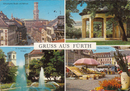 22803- FURTH- TOWNHALL, SQUARE, MARKET PLACE, PARK, FOUNTAIN, CAR - Fürth