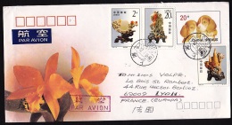 CHINE CHINA 1993       Entier Postal + 3 Valeurs Sculptures De Pierre De Quingtian - 3 Values Quingtian Stone Sculptures - Enveloppes