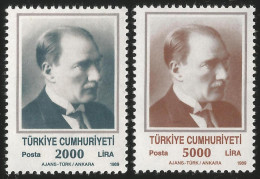 TURKEY 1989 (**) - Mi. 2862-63, ATATÜRK Regular Issue Stamps - Ongebruikt