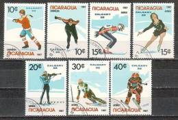 NICARAGUA \ 1988 - Jeux Olimpiques D´Hiver - Calgary - 7v Obl. - Hiver 1988: Calgary